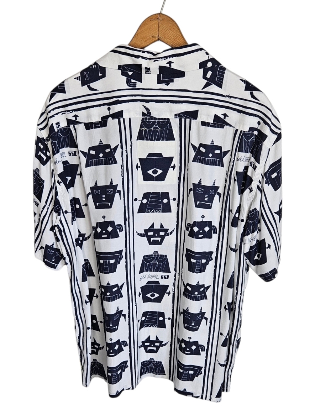 BEAMS SSZ x Gold School Men's Aloha Short-Sleeve Button-Up Shirt, Medium - Picture 8 of 8